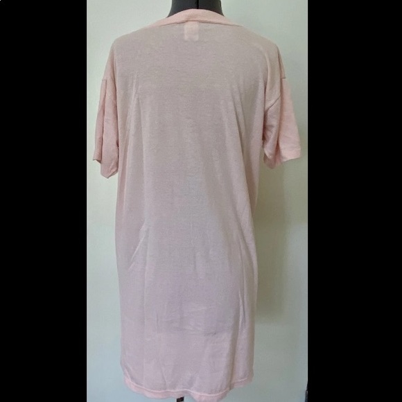 VINTAGE 1980s KAPPA SIGMA SIG LITTLE SISTERS STARDUSTERS PINK KNIT NIGHTSHIRT L - Picture 4 of 6